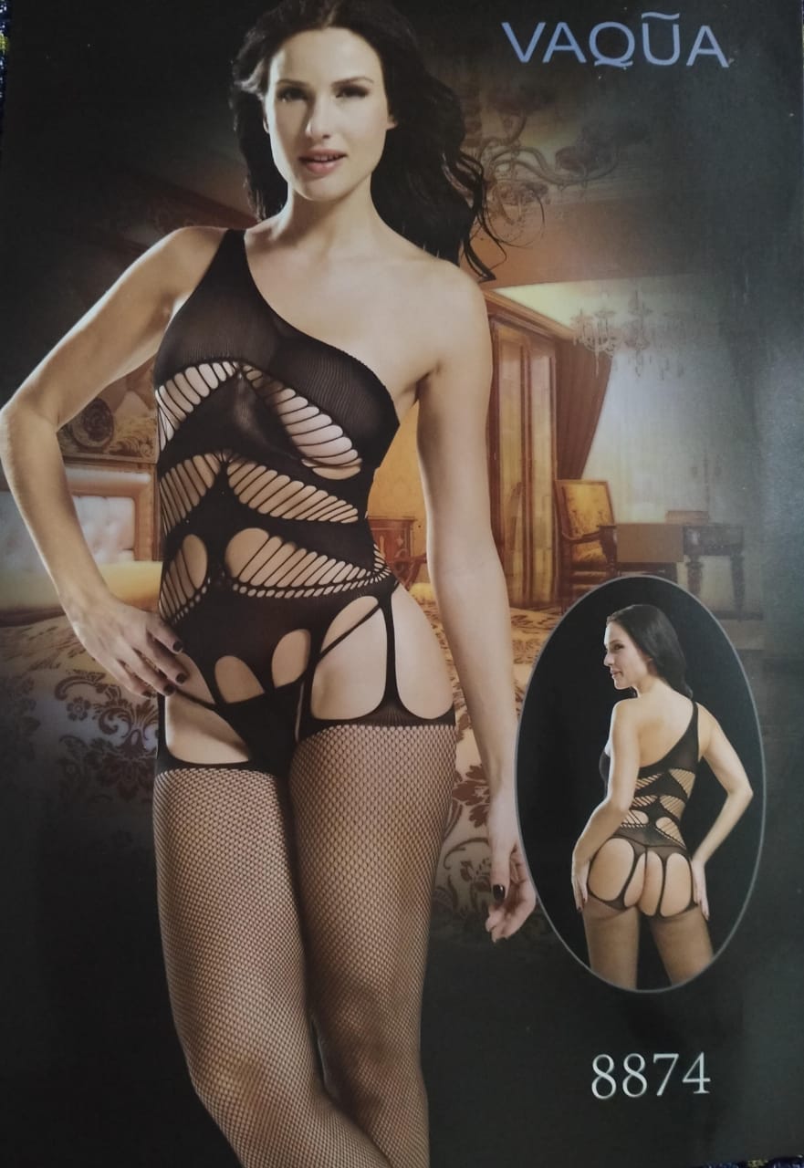 Stretchy free size fancy net body stocking