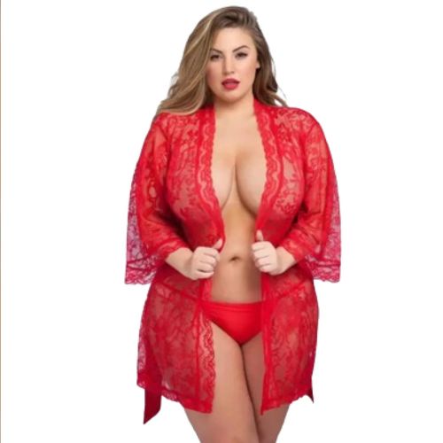 Night Dress red net gown Nighty with Panty Nightgown Transparent nightwear