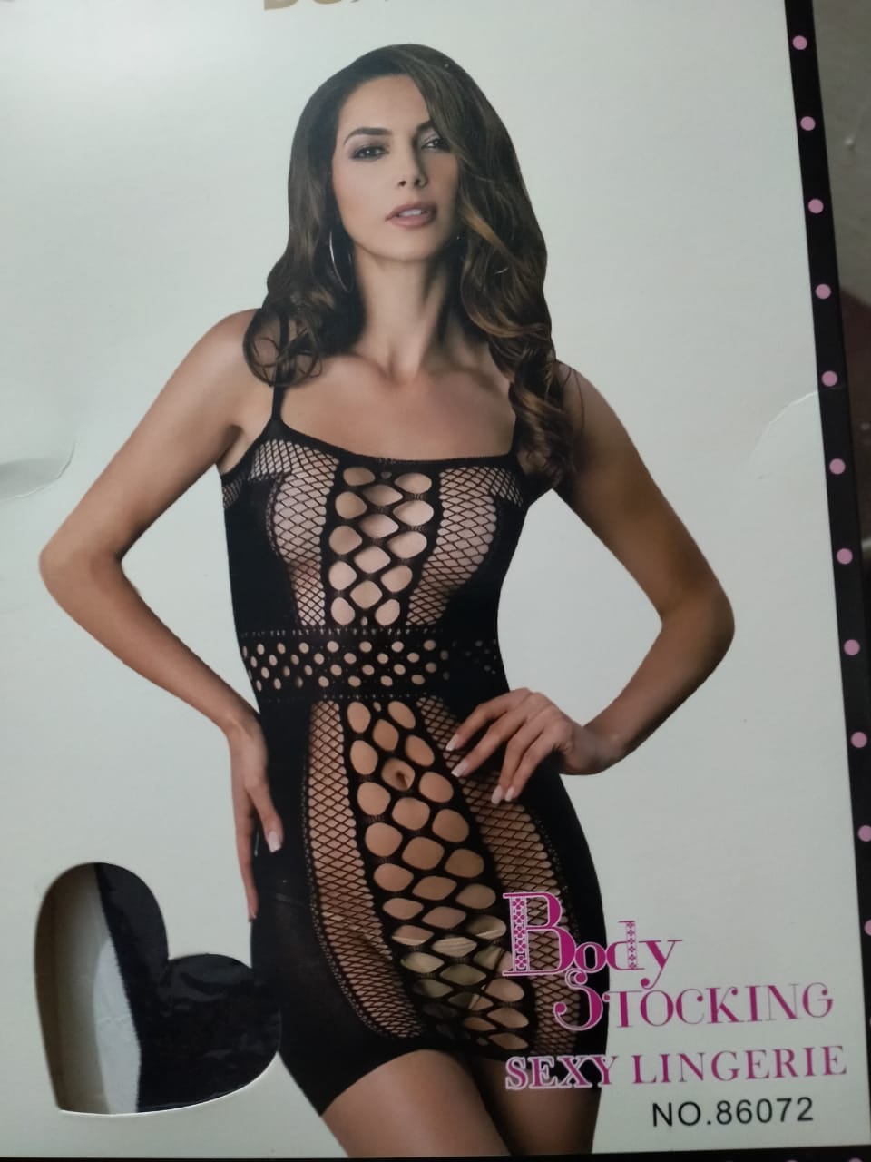 Stretchy free size fancy net body stocking